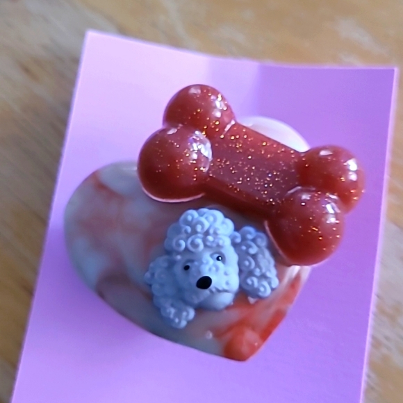 Handmade Resin Dog Poodle face magnet - Picture 1 of 2